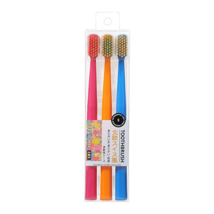 Manmou set of soft toothbrushes, 3 pcs